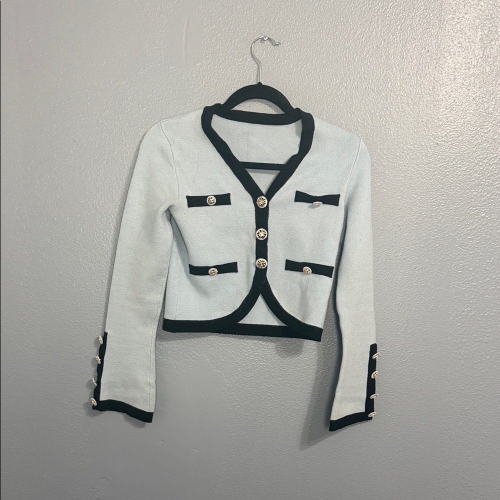 NOT FOR SALE Jacquemus Chic Black and White Cropped Cardigan